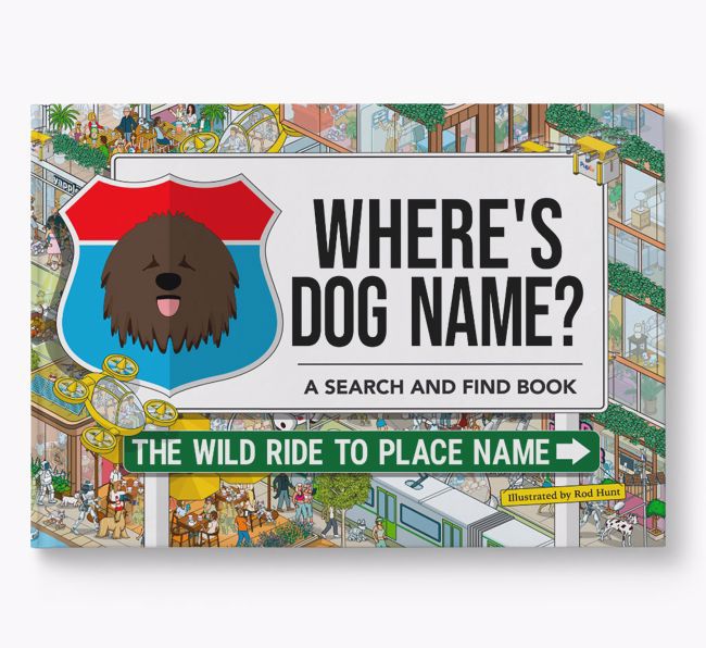 Personalised Hungarian Puli Book: Where's Dog Name? Volume 3